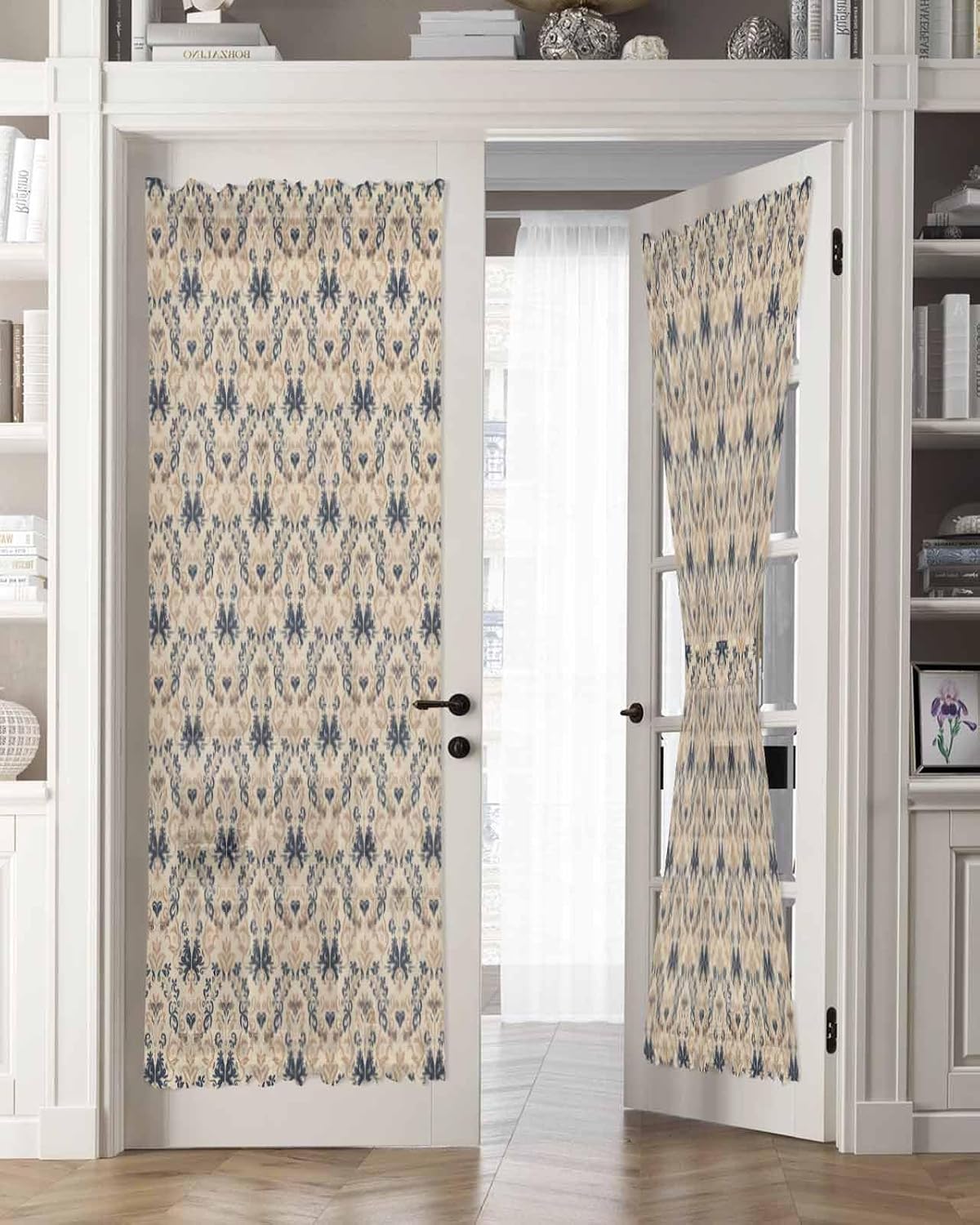 Beige Baroque French Door Curtain Panel