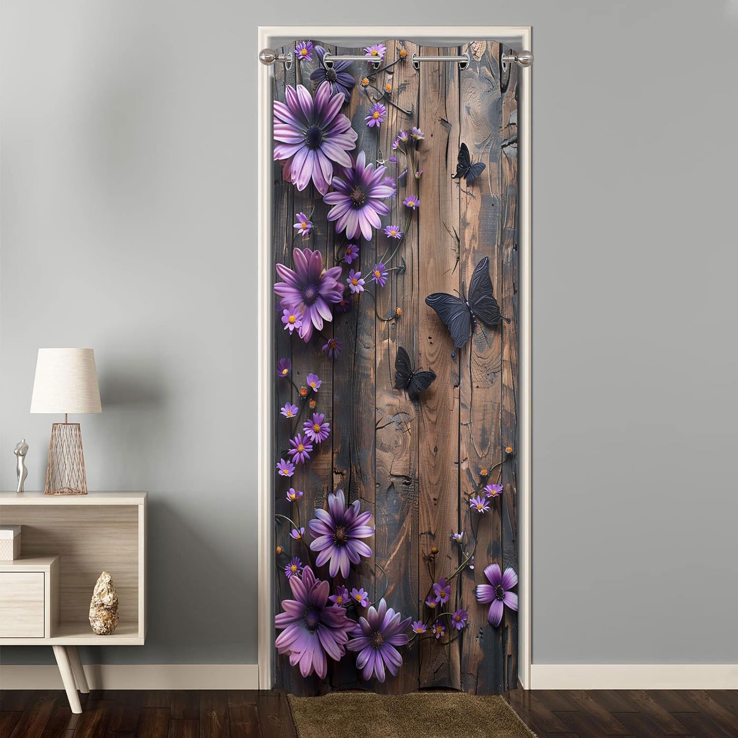 Lavender Door Curtain with Grommets 42x80 Inch