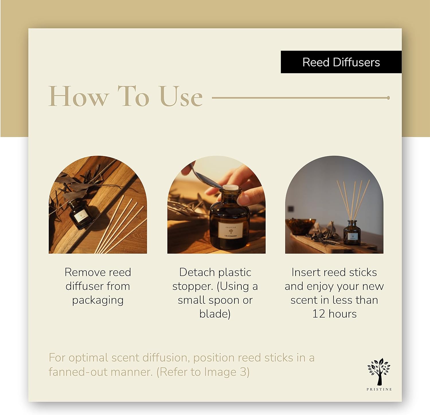 PRISTINE Himalayan Tea Scent Reed Diffuser Set