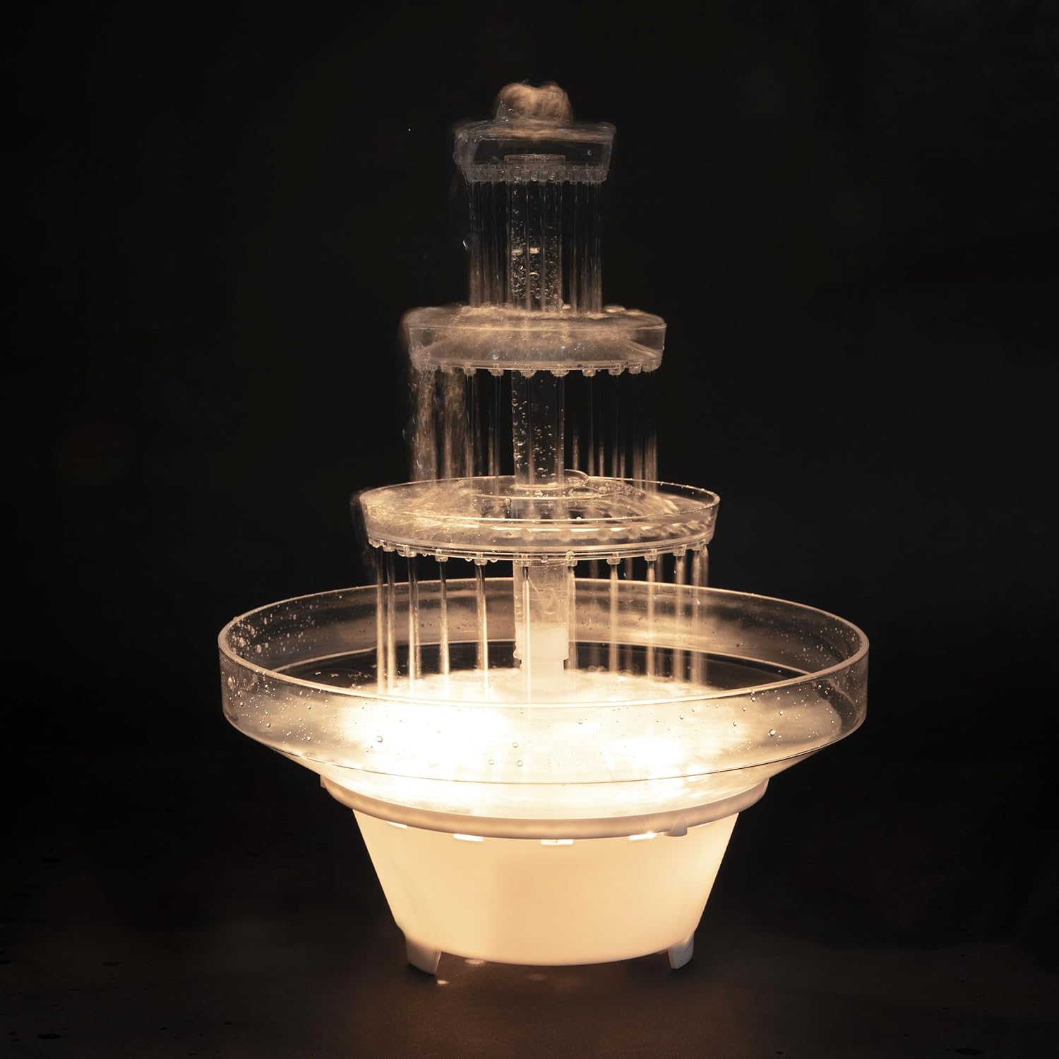Lighted Plastic Wedding Water Fountain - 5 Piece Set