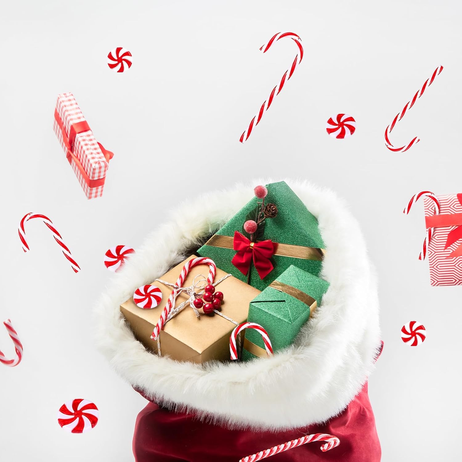 Naler 24pcs Candy Cane Christmas Ornaments Set
