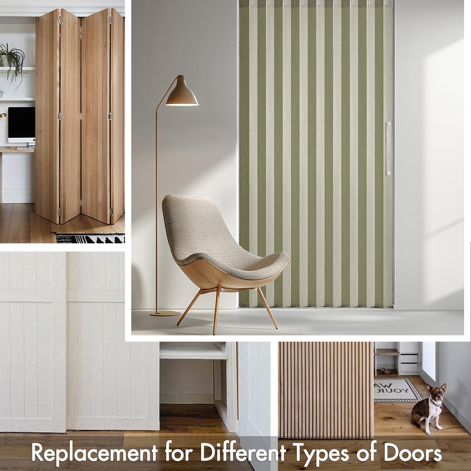 MIULEE Magnetic Door Curtains with Folding Design