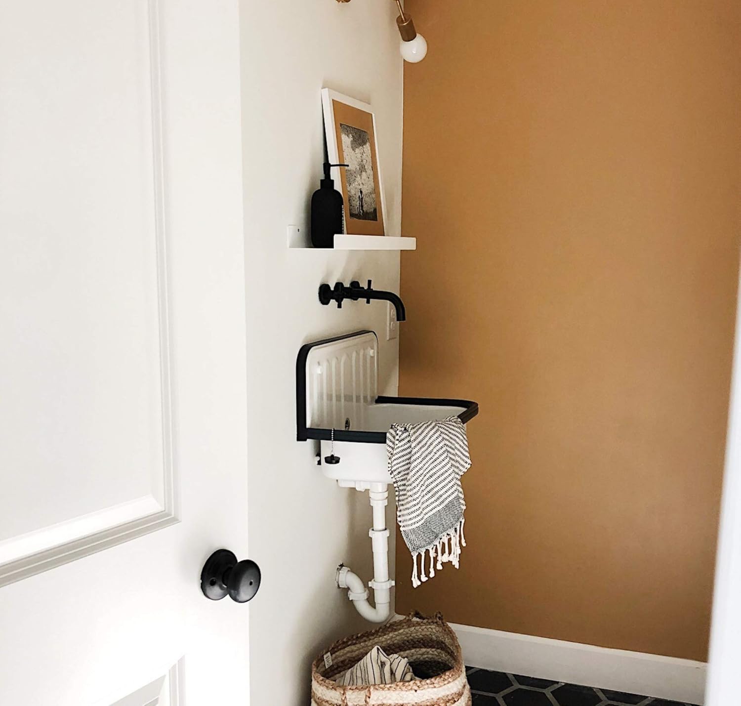 DIY CARTEL Floating Metal Wall Shelf - 24in White