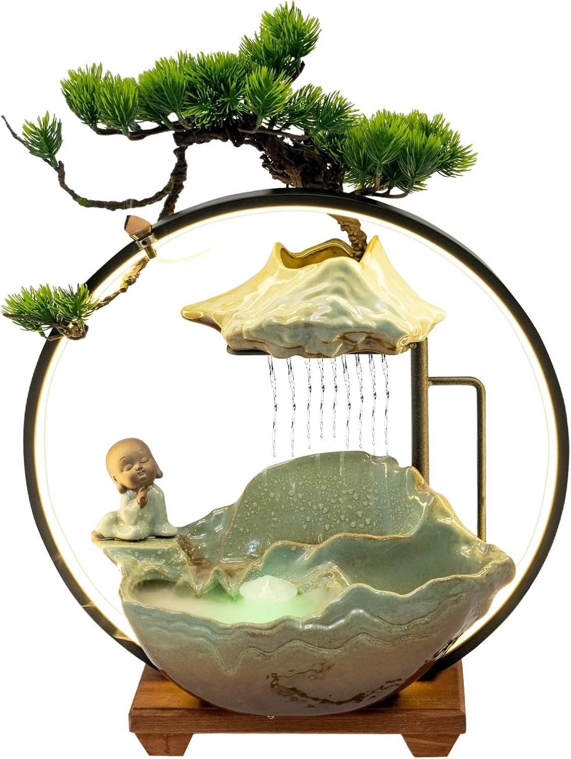 Modern LED Incense Burner Fountain 157X47X163 Inch Desk Water Feature