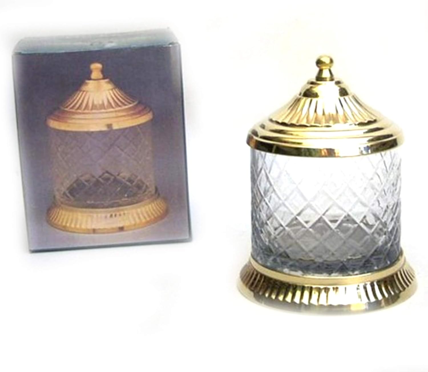 6 Inch Brass Glass Potpourri Scented Home Decor