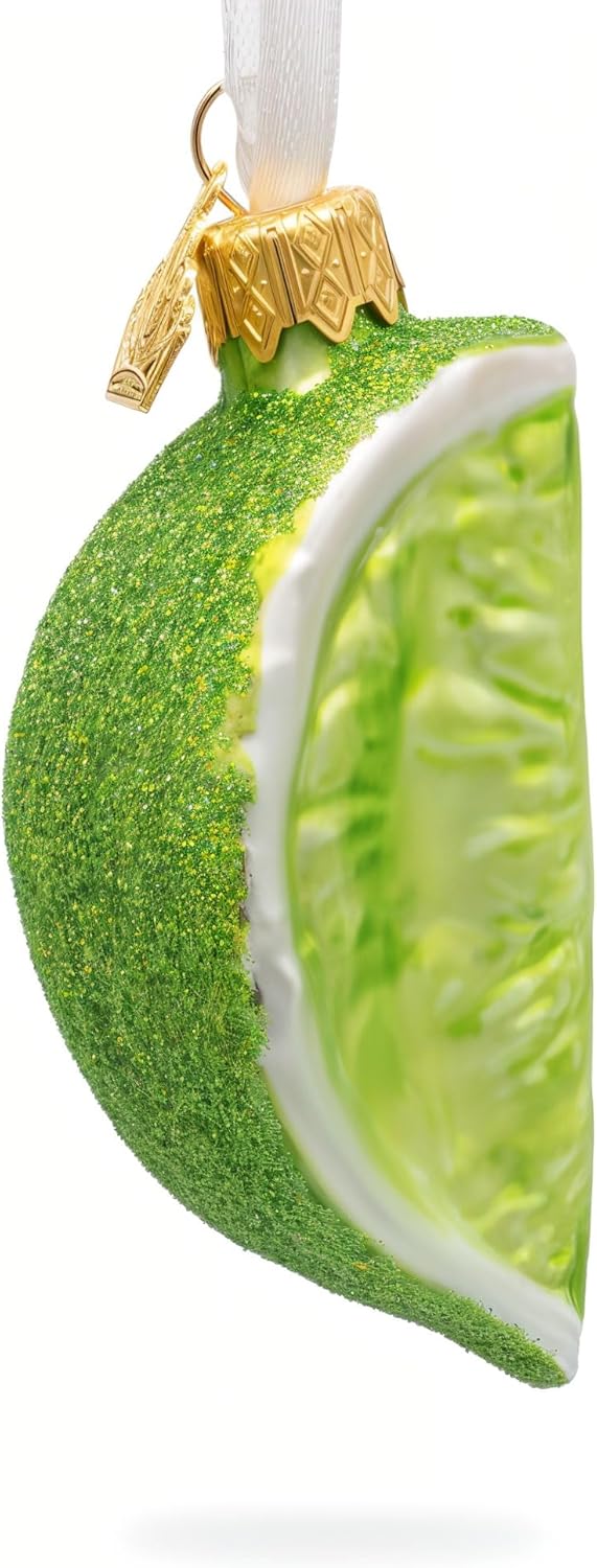 Lime Slice Glass Christmas Ornament from BestPysanky