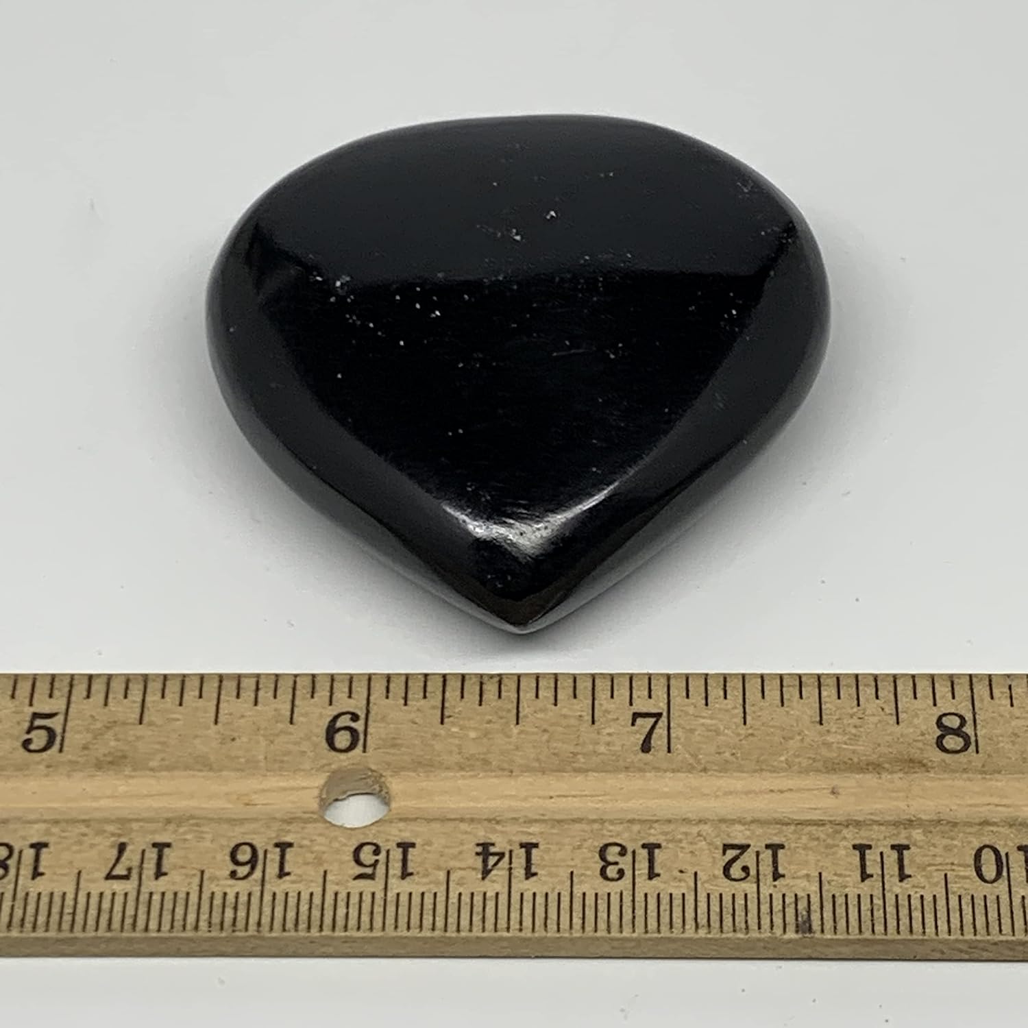 Black Obsidian Heart Crystal 79g Polished Gemstone from Brazil