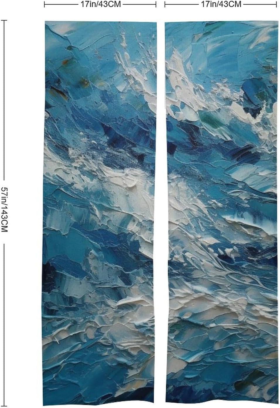 Japanese Noren Blue and White Door Curtain 34x57 Inches
