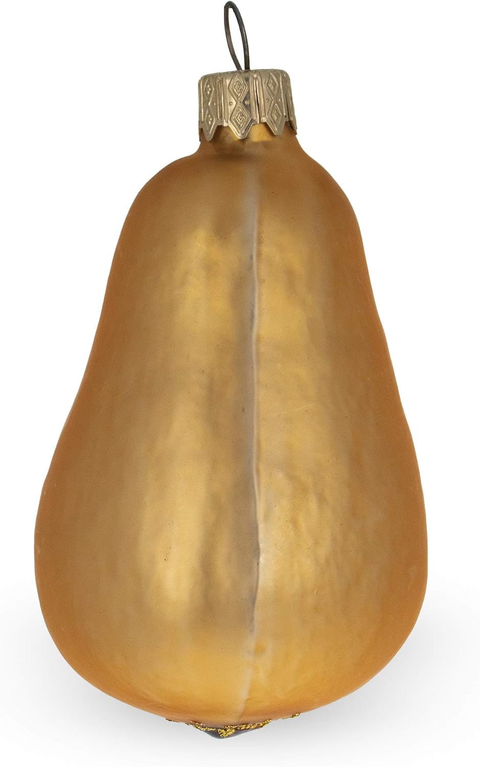 Pear with Shiny Leaf Glass Christmas Ornament 38 Inches