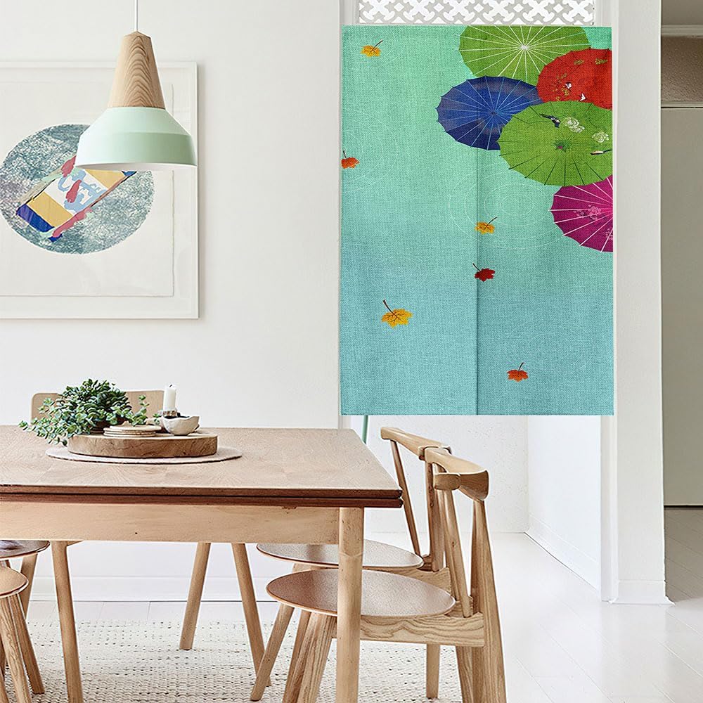 Chickwin Noren Door Curtain Linen Style Privacy Panel