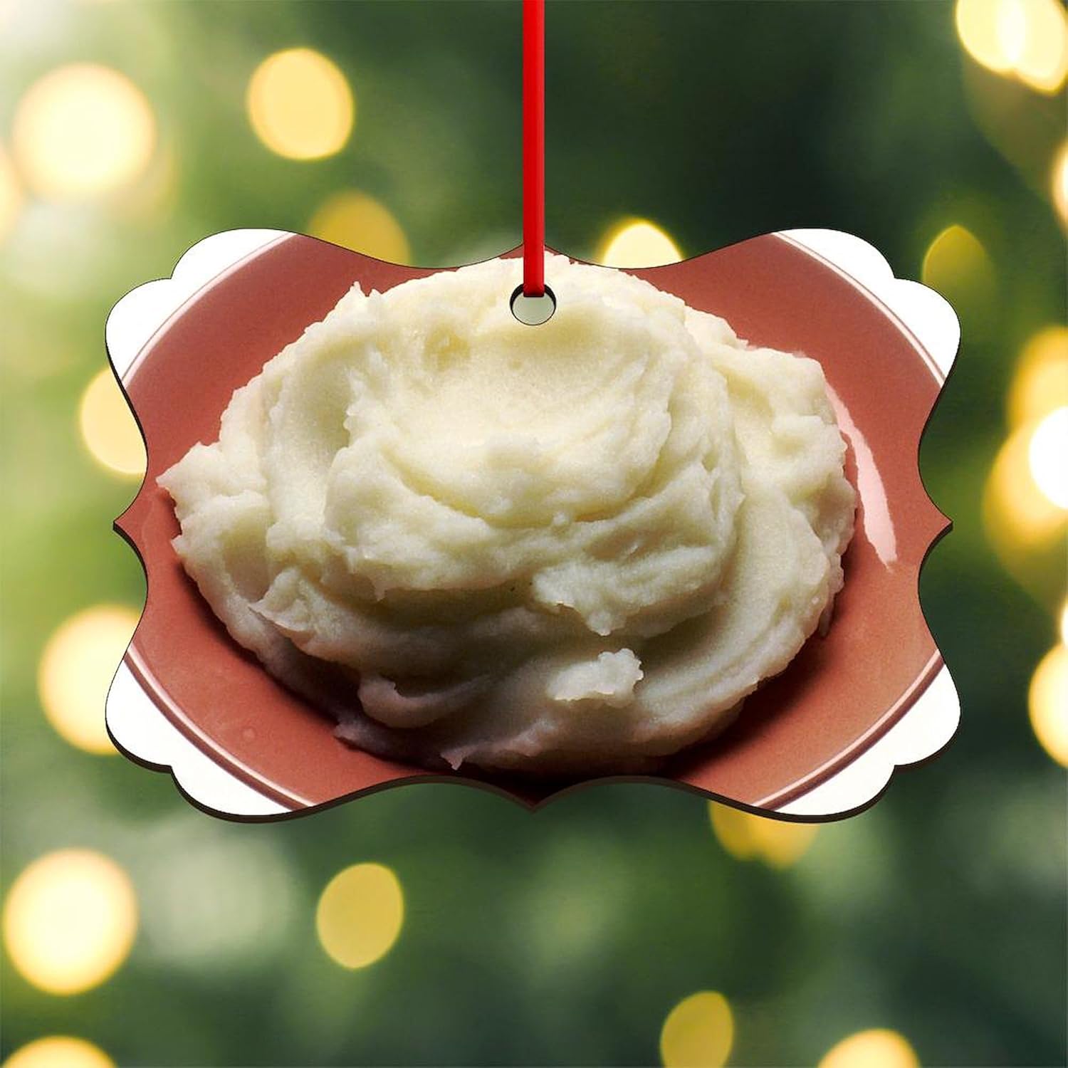 CafePress Mashed Potatoes Ornament Scroll Holiday Ornament 4 x 275