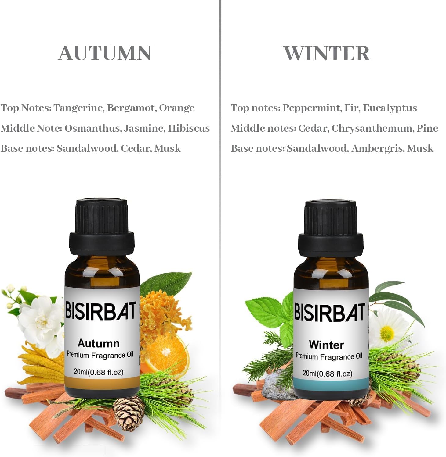 Four Seasons Premium Fragrance Oil Set - 20ml x4