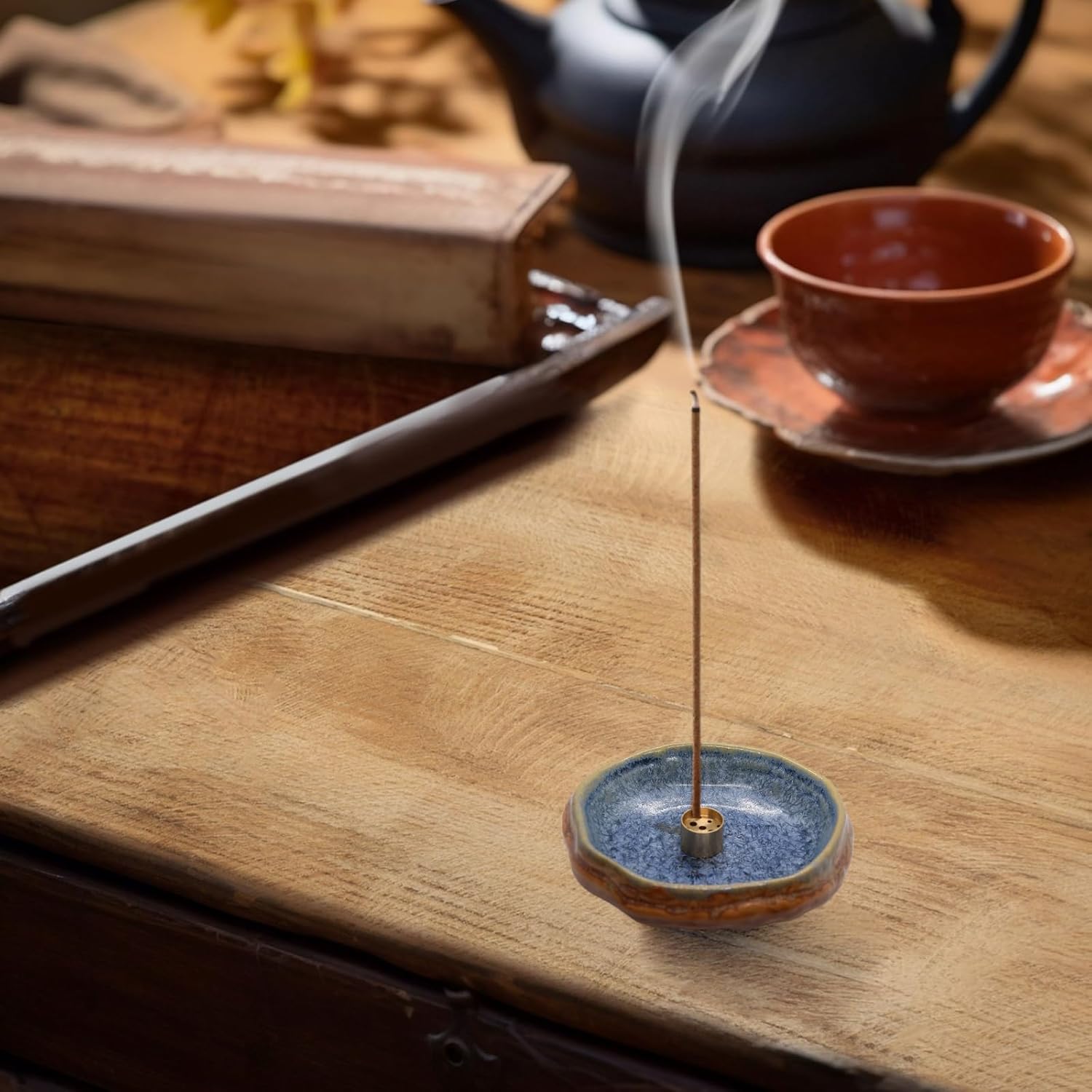 Ceramic Incense Burner Holder for Sticks and Cones