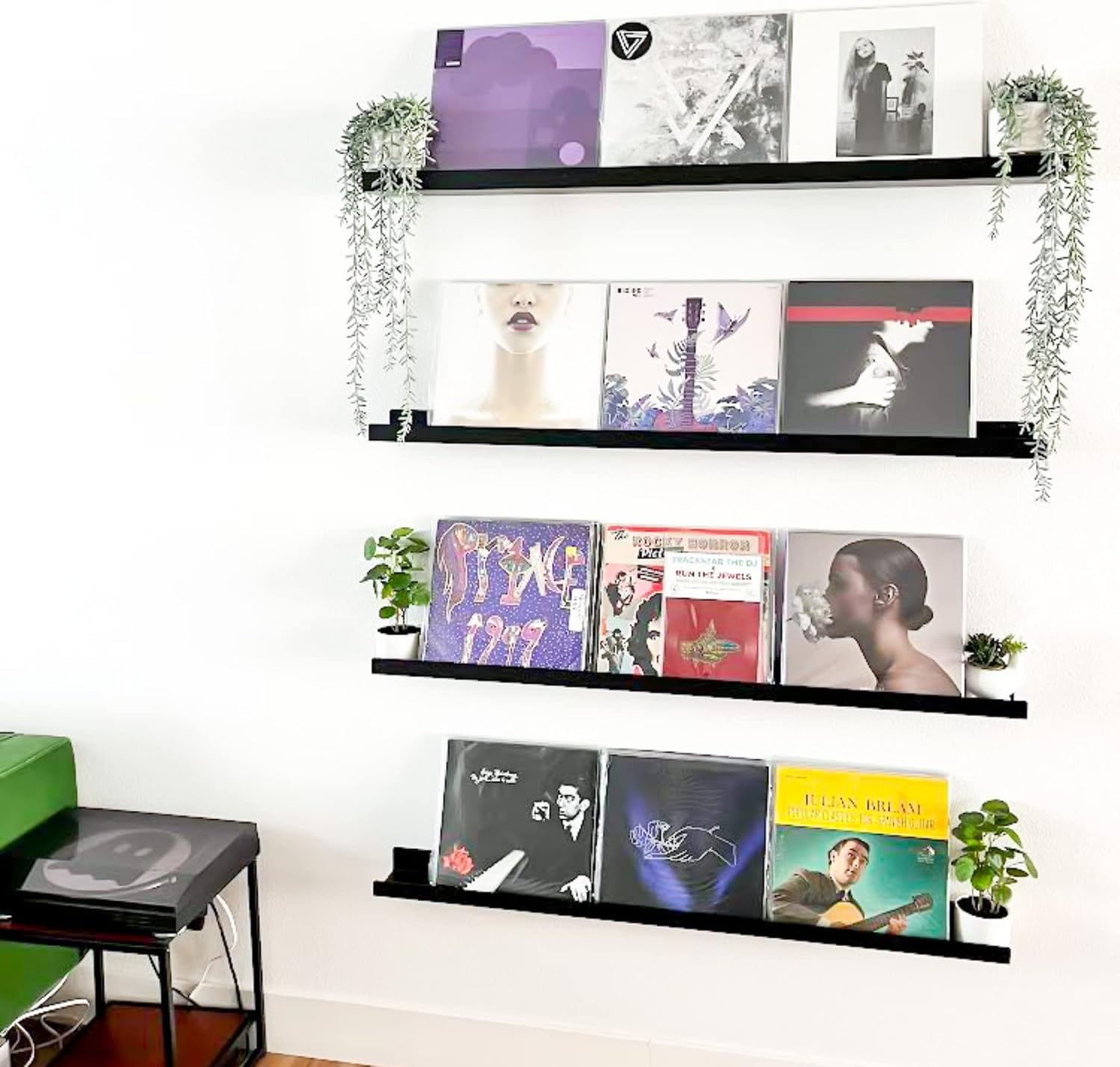 DIY CARTEL Floating Metal Wall Shelf - 48in Black