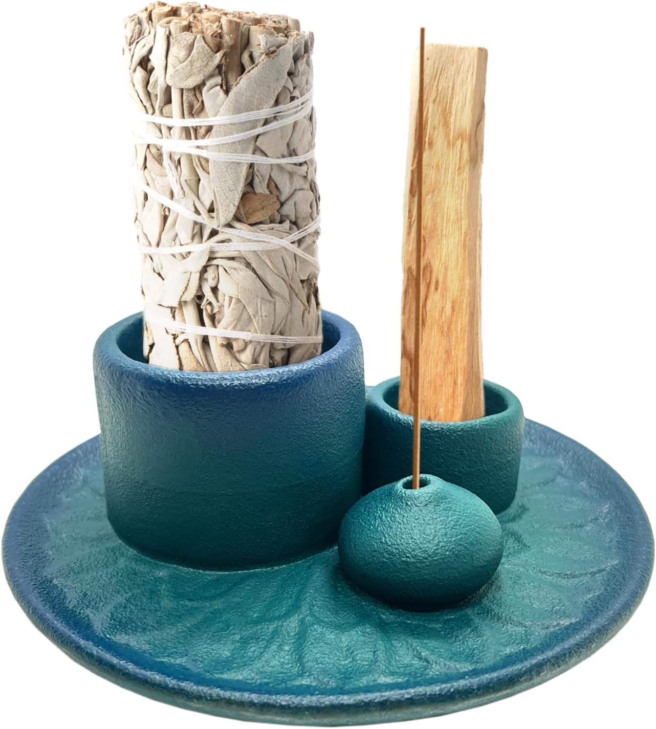 4 in 1 Palo Santo Incense Candle Holder - Blue