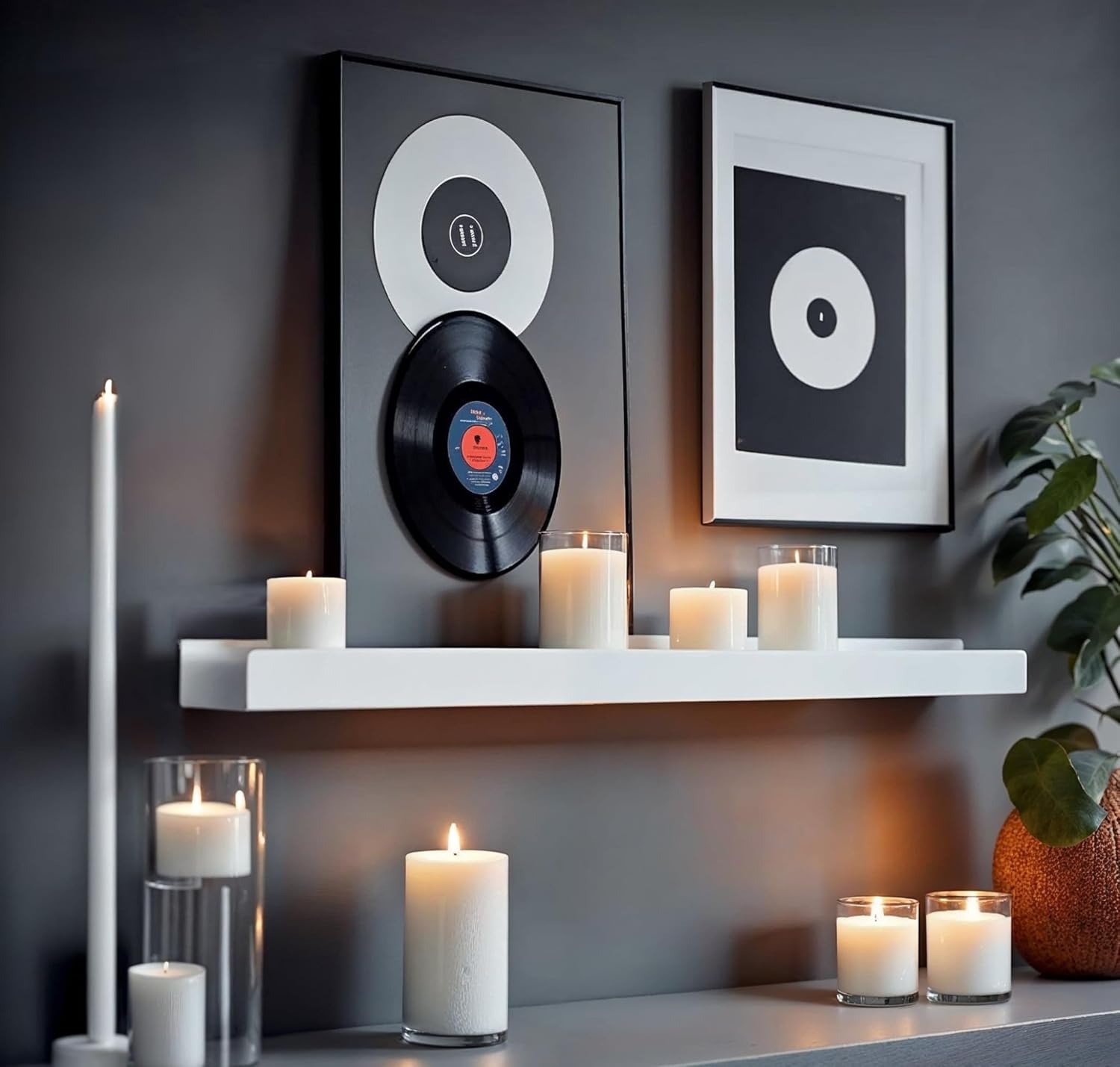 DIY CARTEL Floating Metal Wall Shelf - 48in White