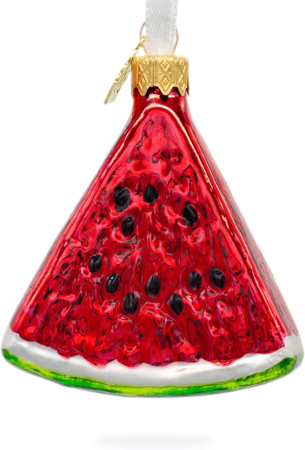Watermelon Slice Glass Christmas Ornament 1