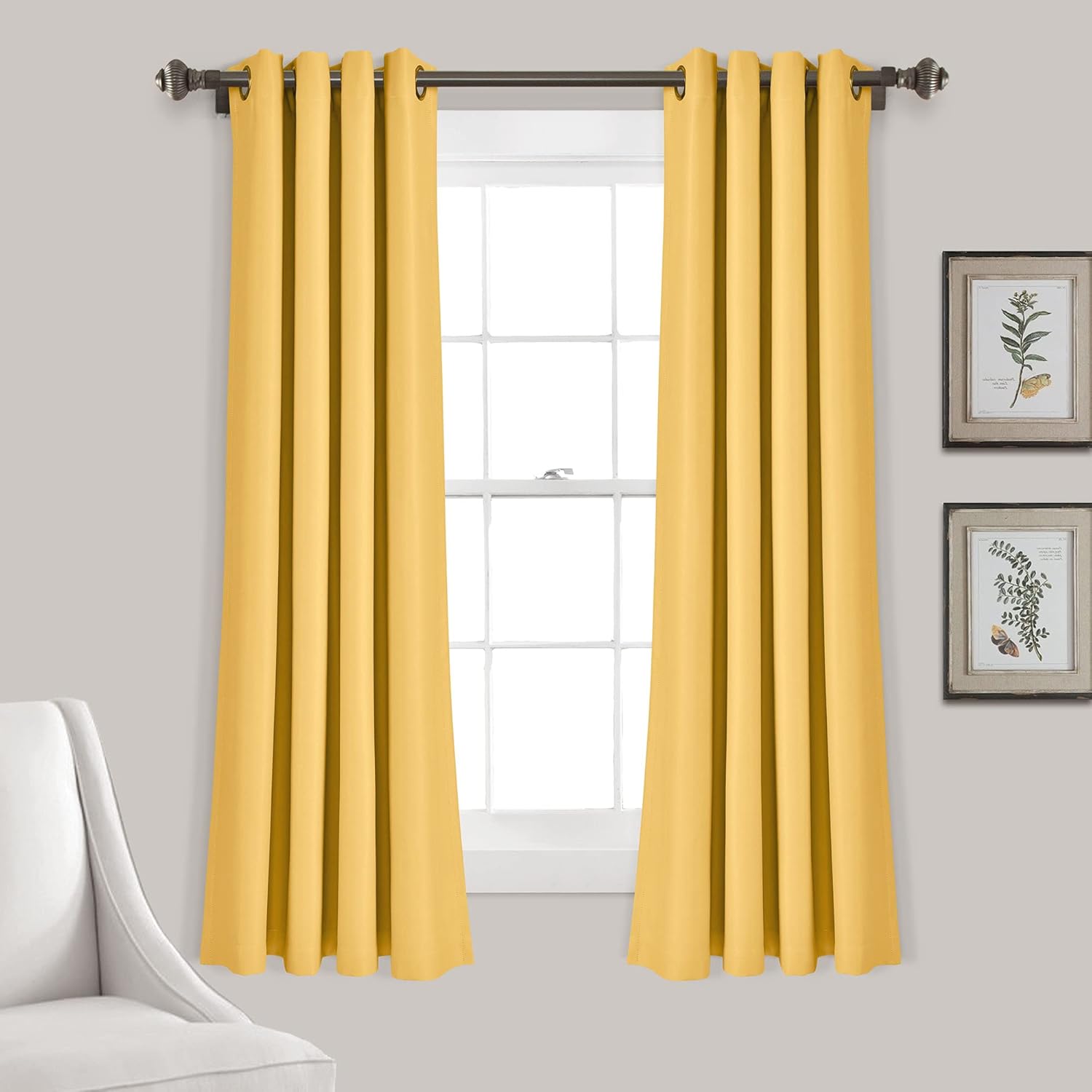 Lush Decor Insulated Grommet Blackout Curtains Pair 52x63