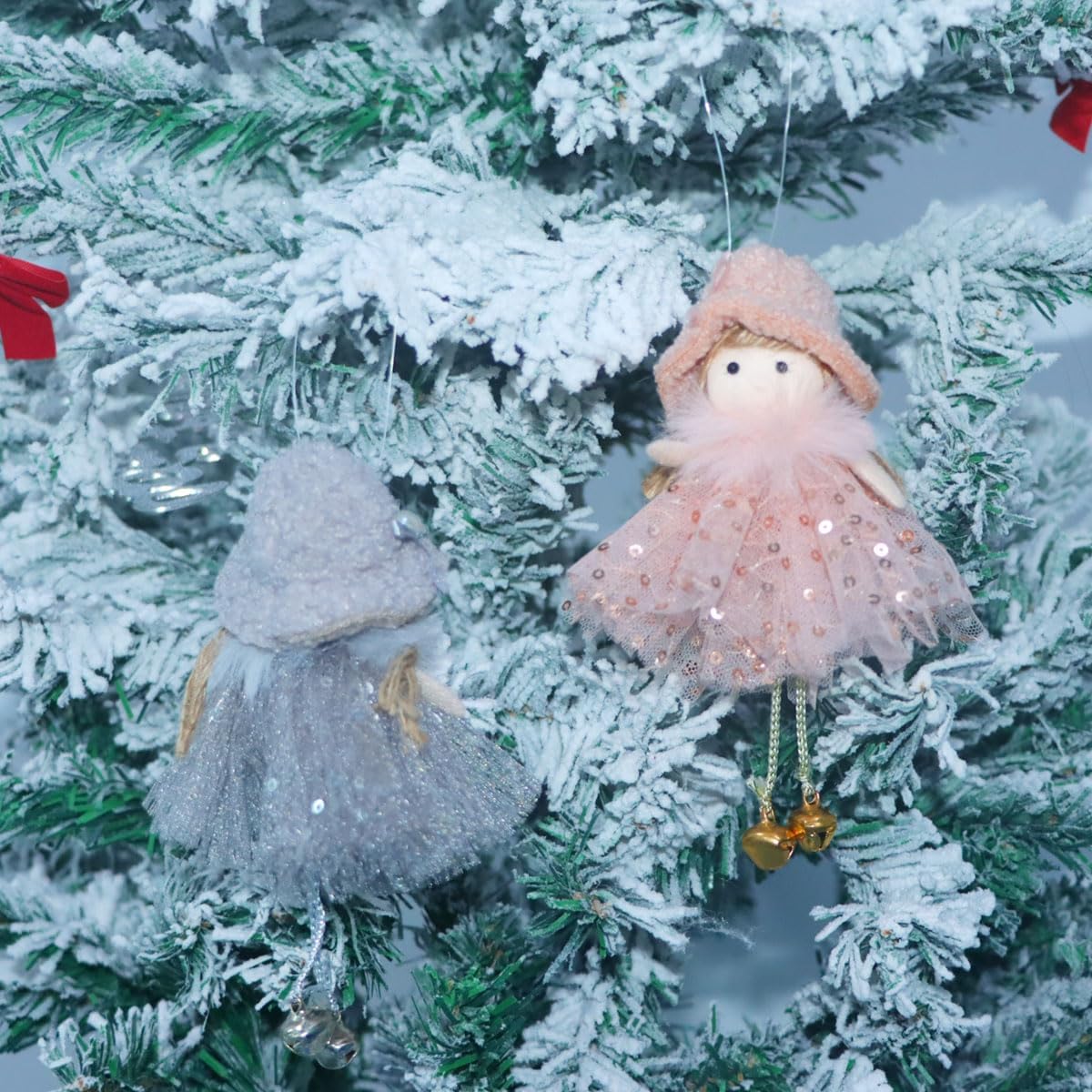 3 Pcs Angel Doll Pendants Festive Hanging Ornaments for Christmas and Holidays