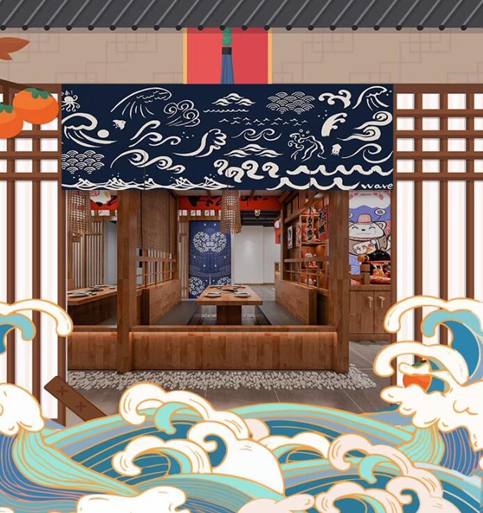 Japanese Sushi Bar Noren Door Curtain Panel