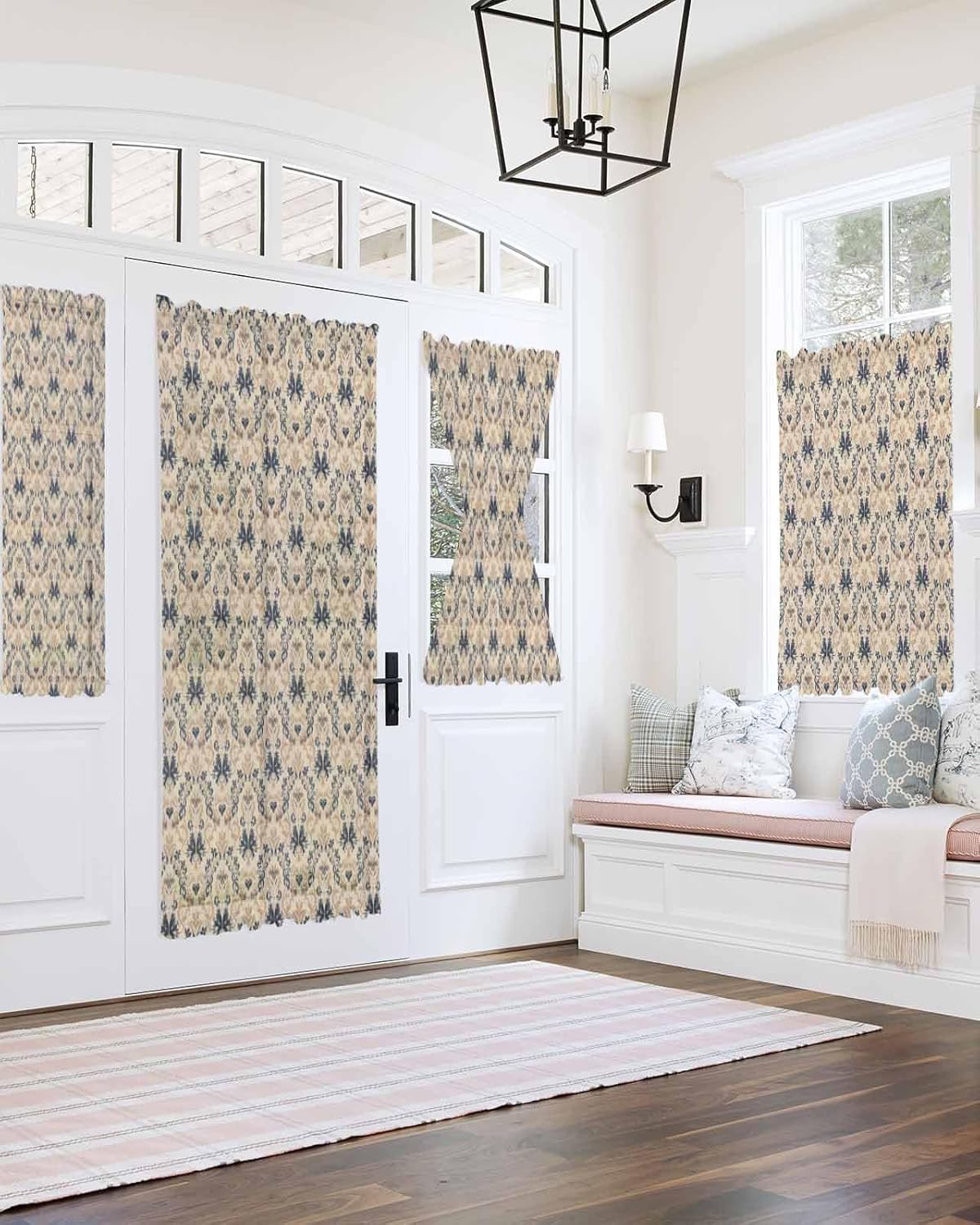 Beige Baroque French Door Curtain Panel