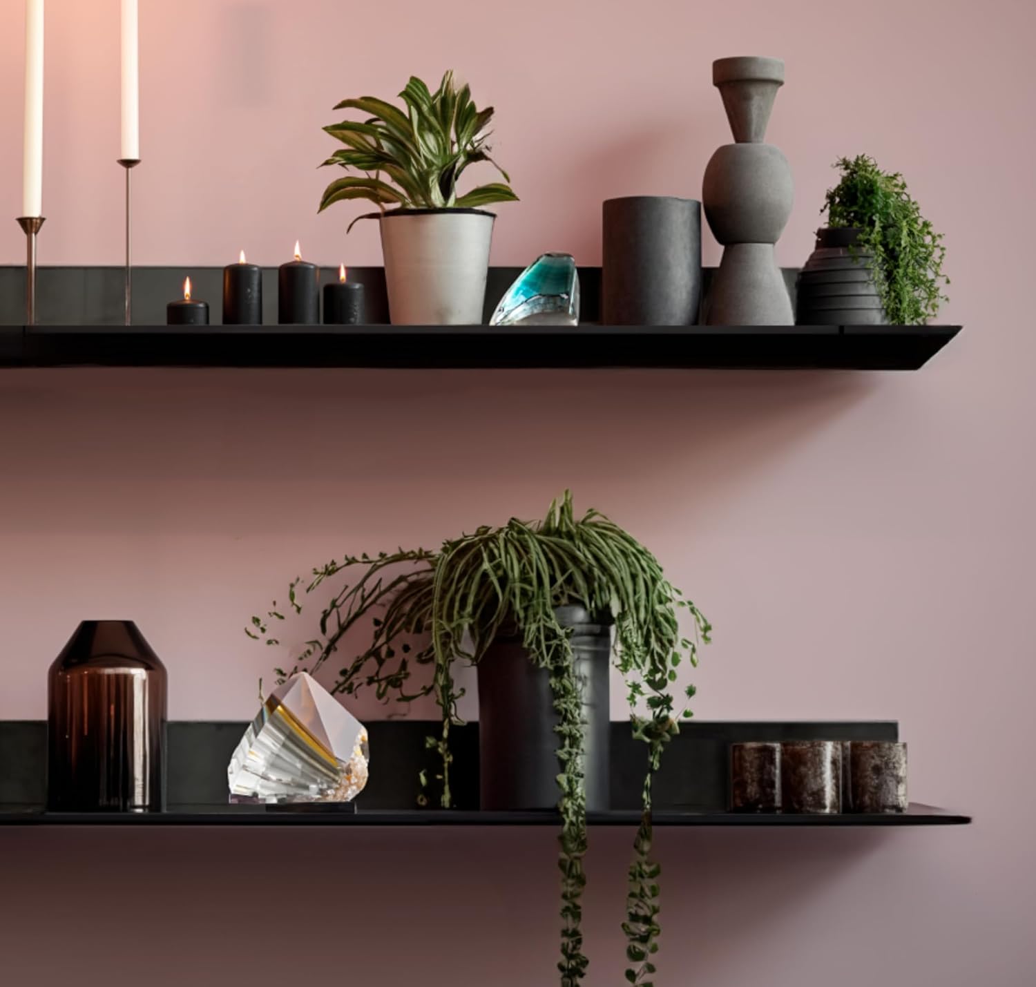 DIY CARTEL Linear Floating Shelf Matte Black Made in USA