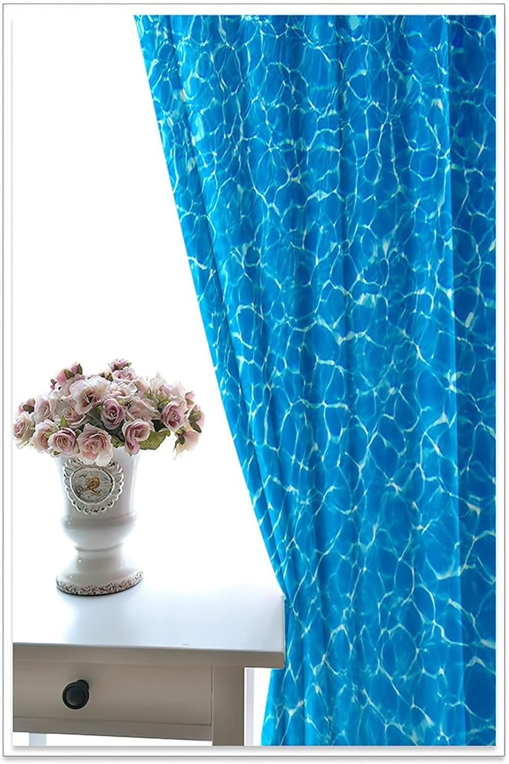 Blackout Curtains for Kitchen 2 Panels Thermal Blue Sea Landscape