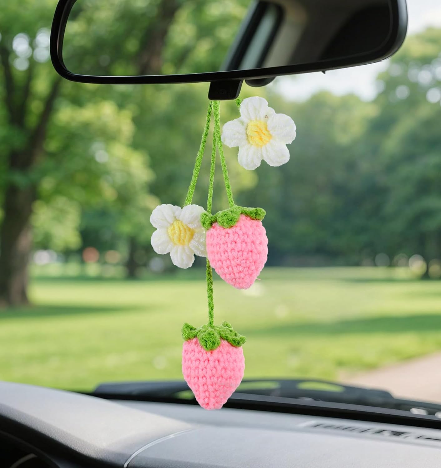 Strawberry Decor Car 2-Pack - Cute Aesthetic Hanging Ornaments