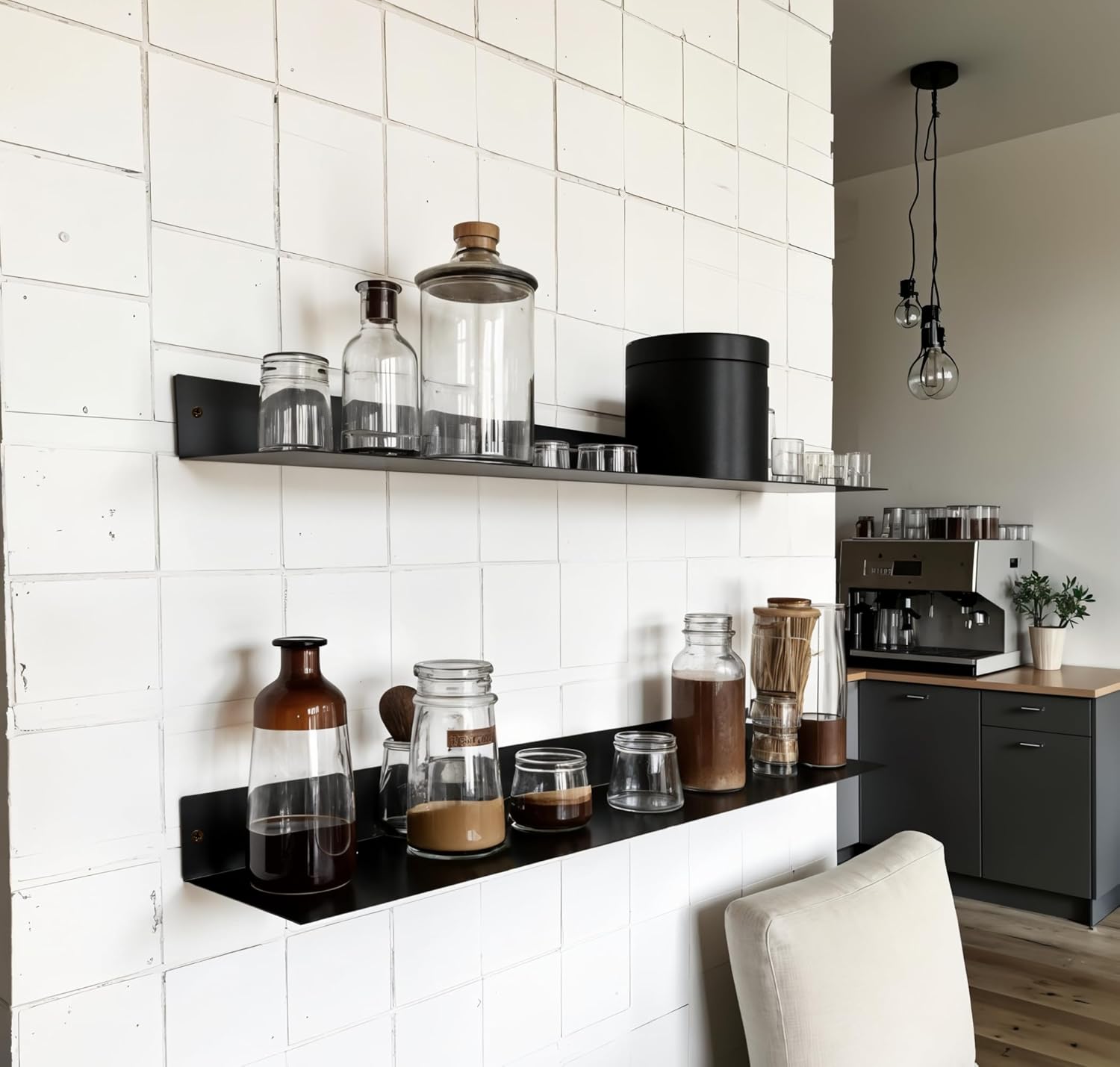 DIY CARTEL Linear Floating Shelf Matte Black Made in USA