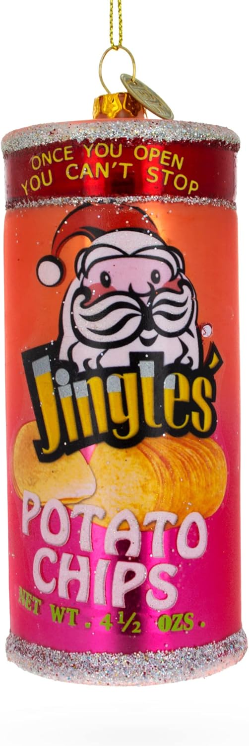Potato Chips Glass Christmas Ornament 1