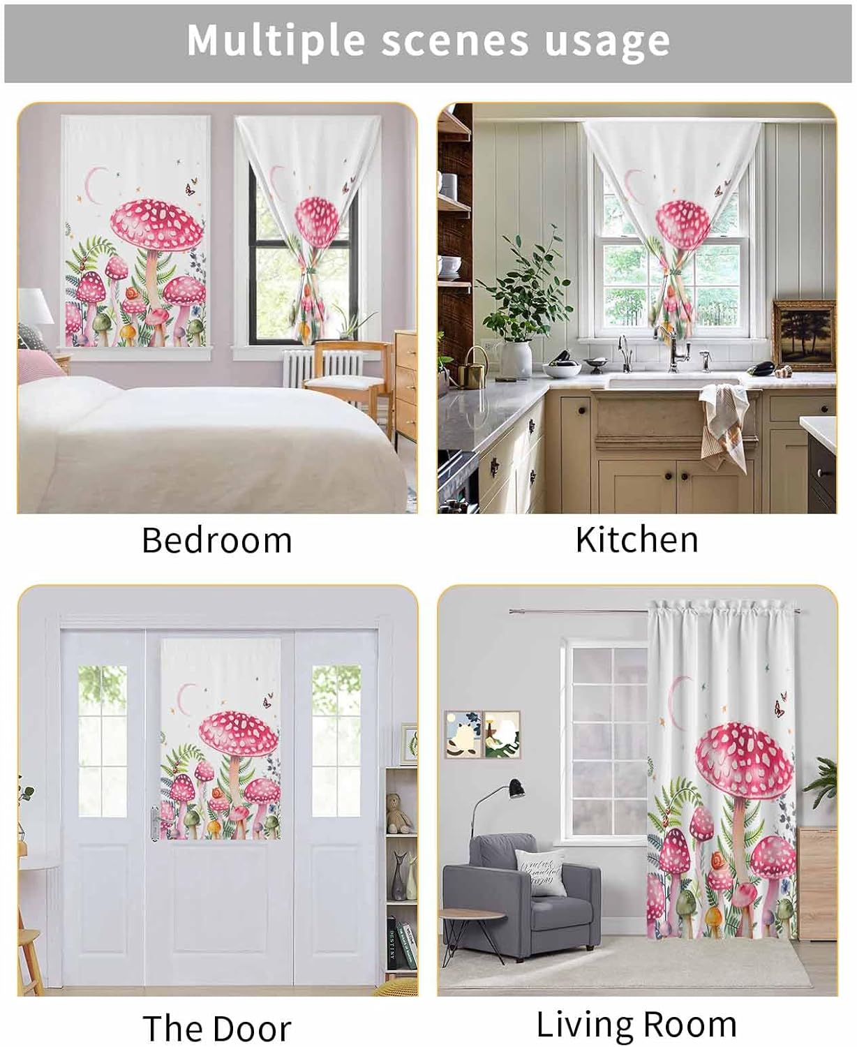 Self Adhesive Portable Blackout Curtains for Windows 35x48 Inches