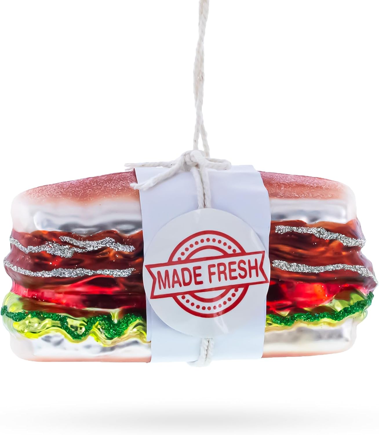 BestPysanky Fresh Sandwich Blown Glass Christmas Ornament