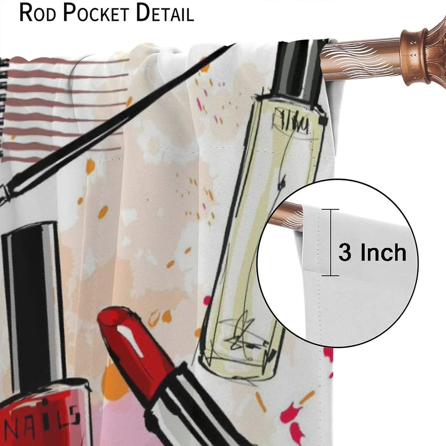 Fashion Blackout Curtains with Rod Pocket for Bedroom and Living Room