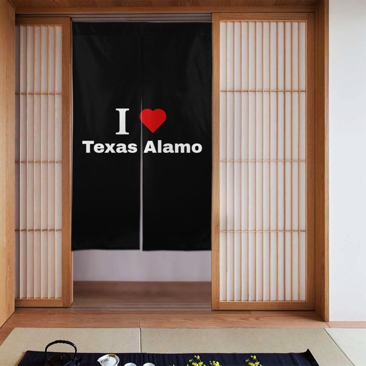 I Love Texas Alamo Blackout Curtain Panels 34x56in Door Divider