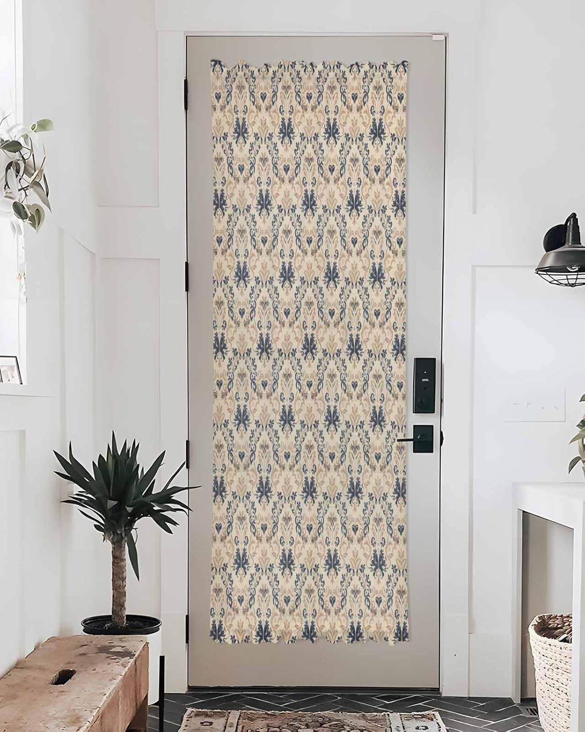 Beige Baroque French Door Curtain Panel
