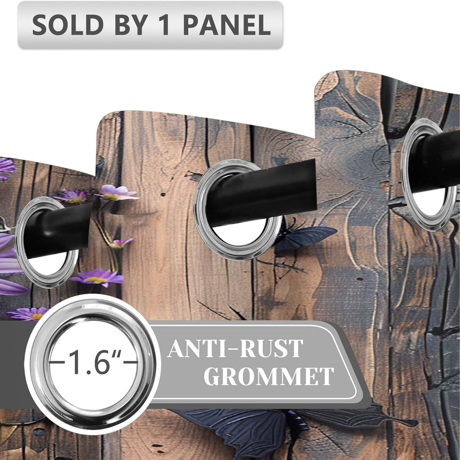 Lavender Door Curtain with Grommets 42x80 Inch