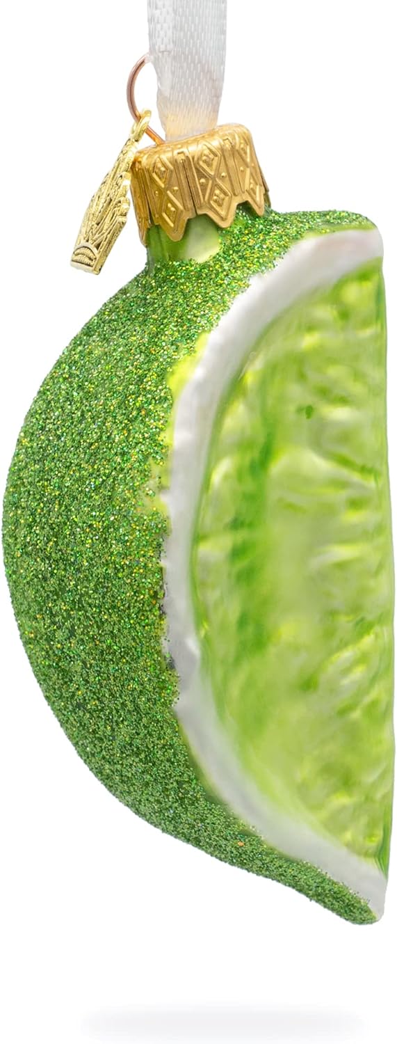 Lime Slice Glass Christmas Ornament from BestPysanky