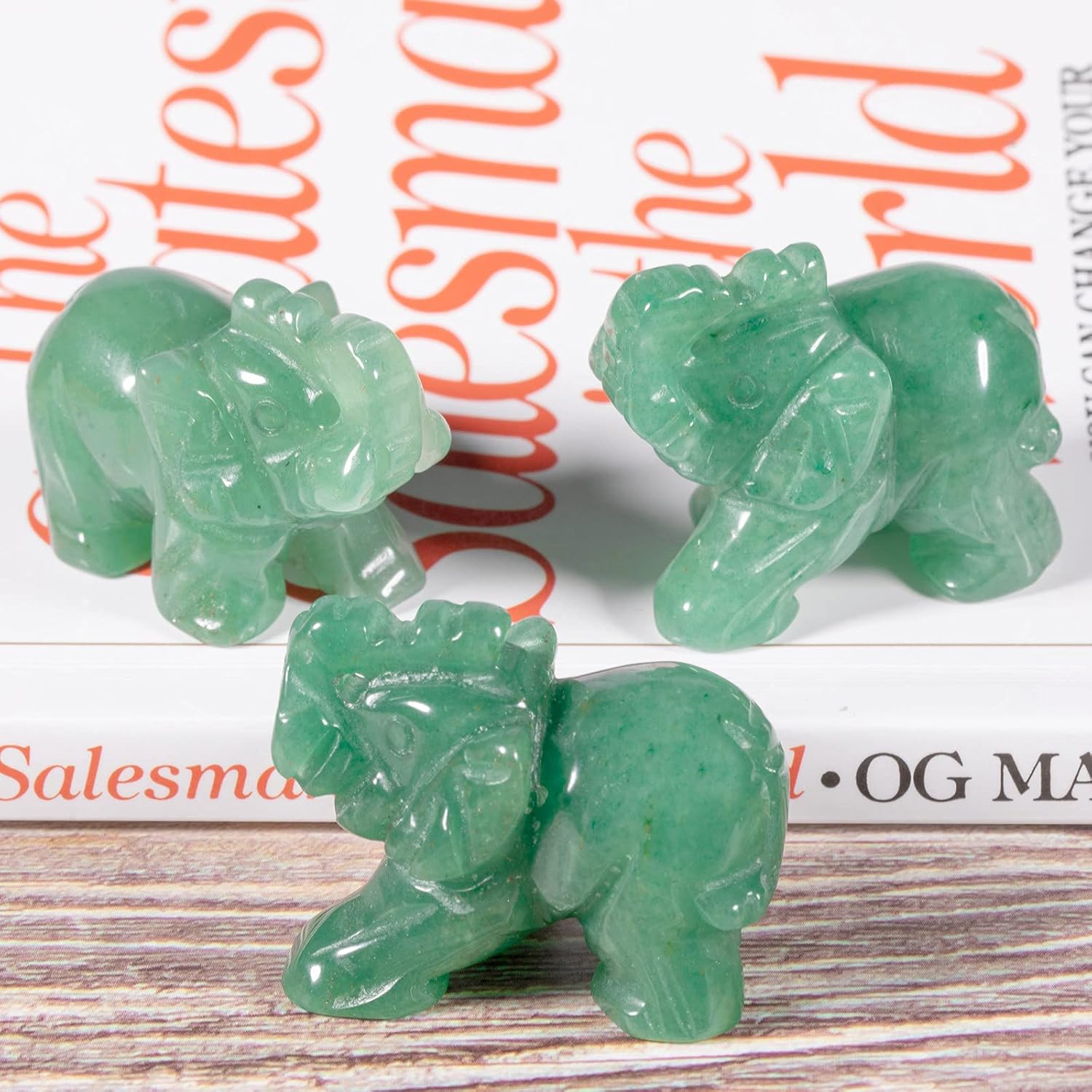Tumbeelluwa 3pc Crystal Elephant Figurines
