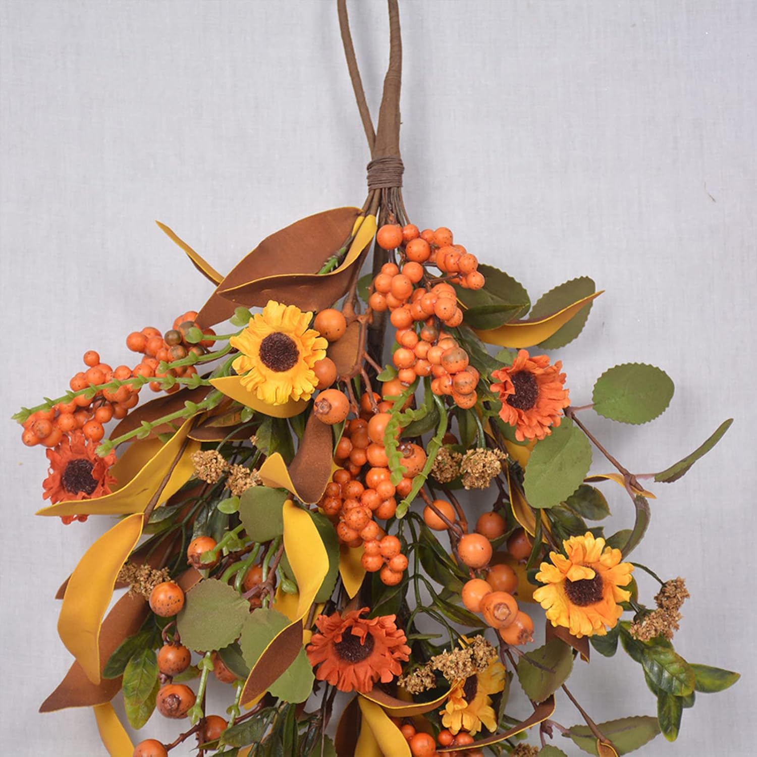 197 Inch Fall Harvest Teardrop Swag Wreath