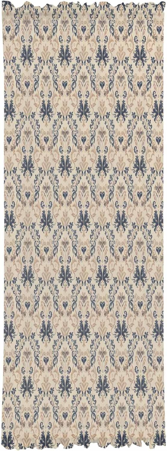 Beige Baroque French Door Curtain Panel