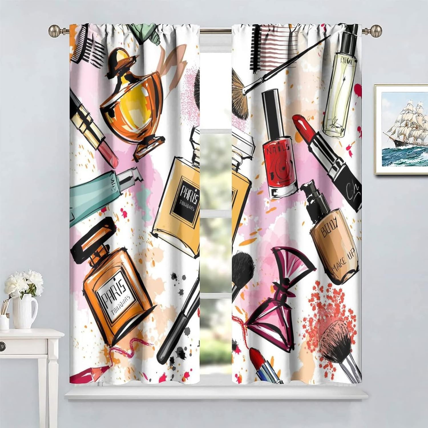 Fashion Blackout Curtains with Rod Pocket for Bedroom and Living Room
