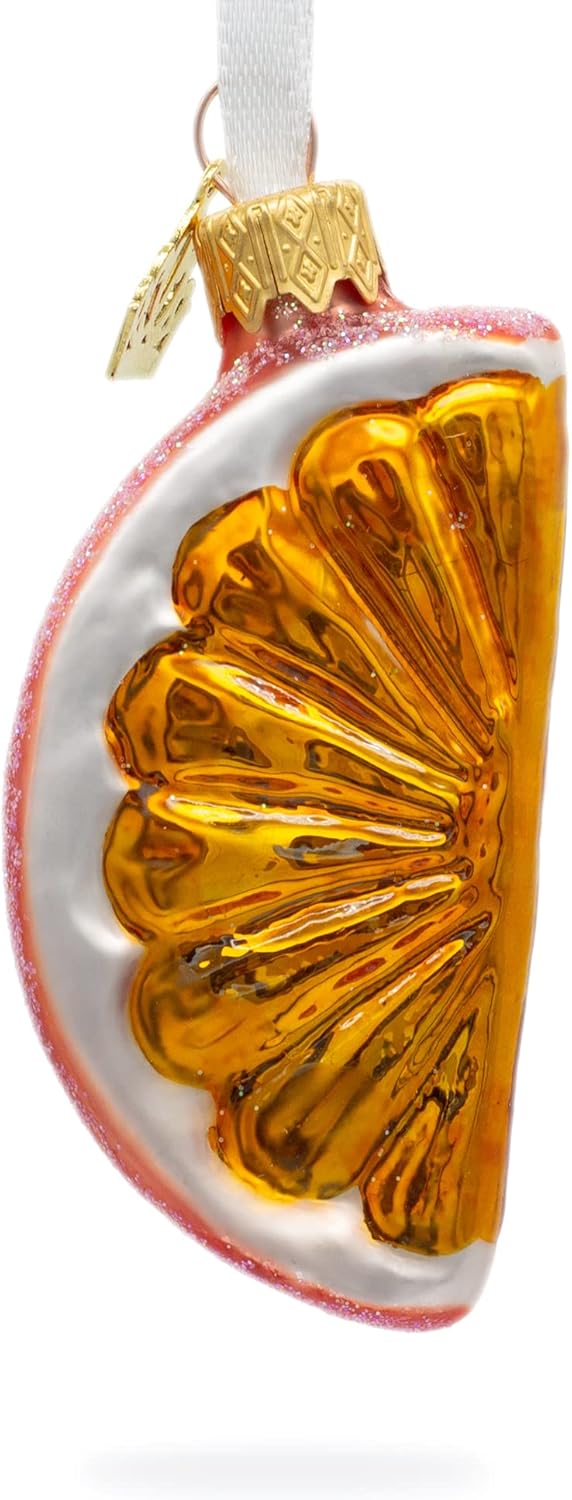 Orange Slice Glass Christmas Ornament by BestPysanky