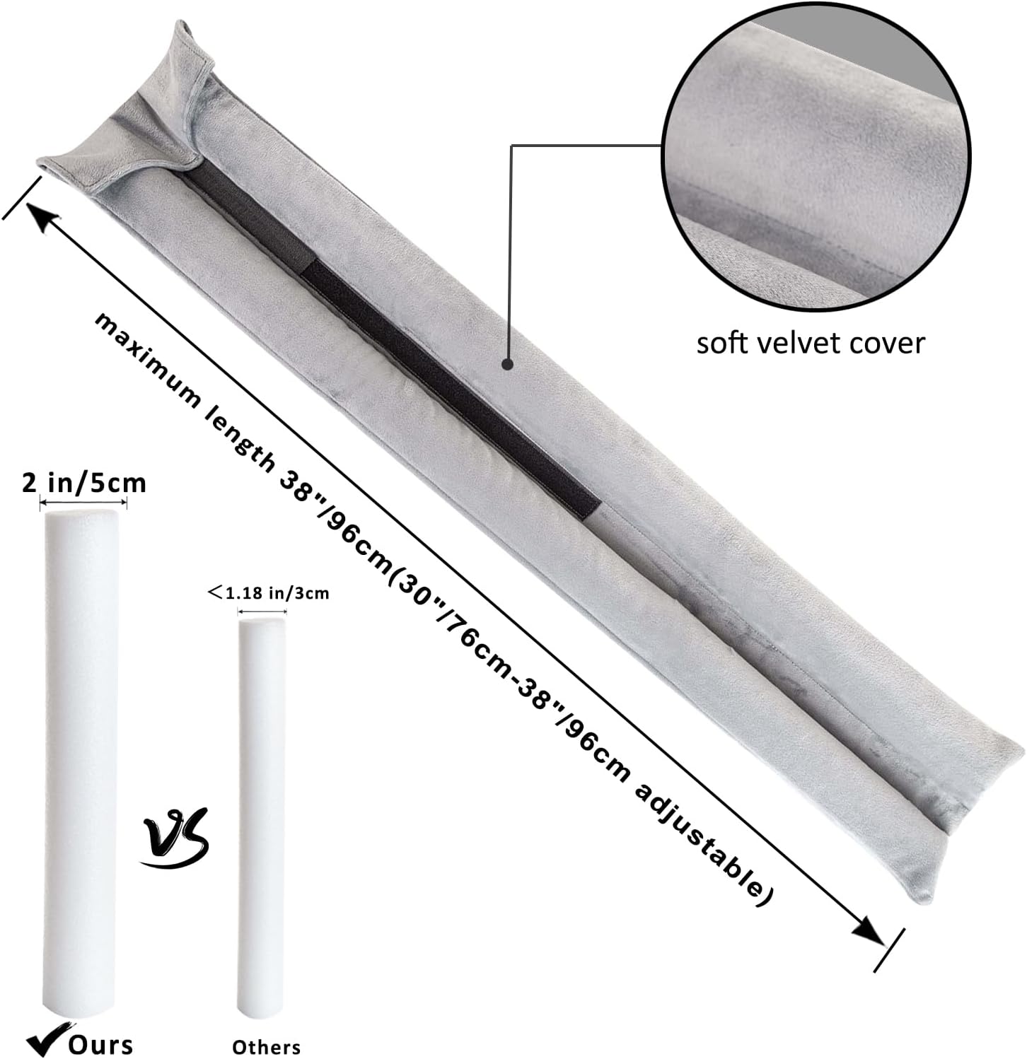 Marwood Adjustable Draft Stopper for Door and Window