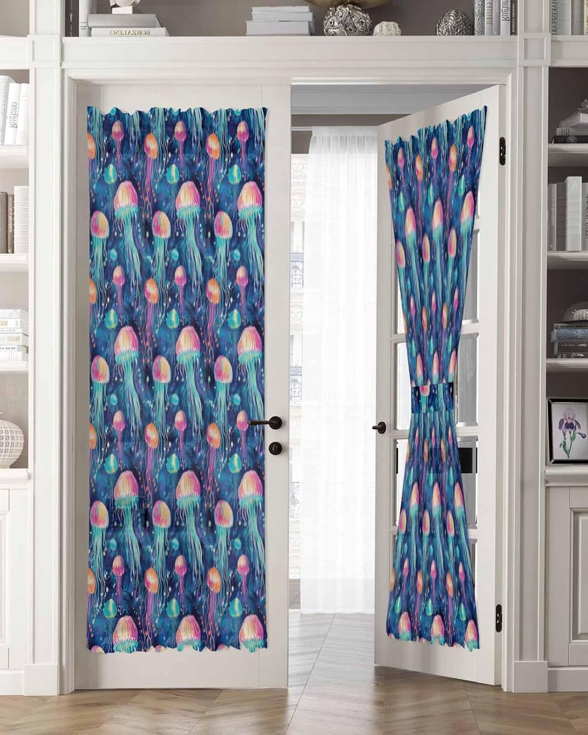 Ocean Jellyfish French Door Curtain 54x72