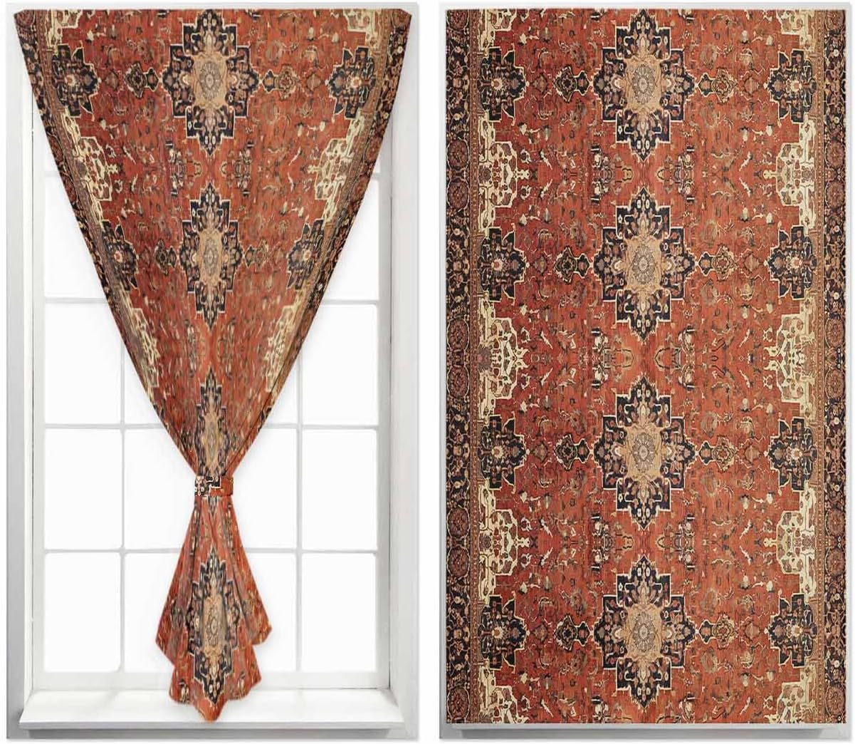 Yomandocix Southwest Self Adhesive Curtains 35x63 Inches 1