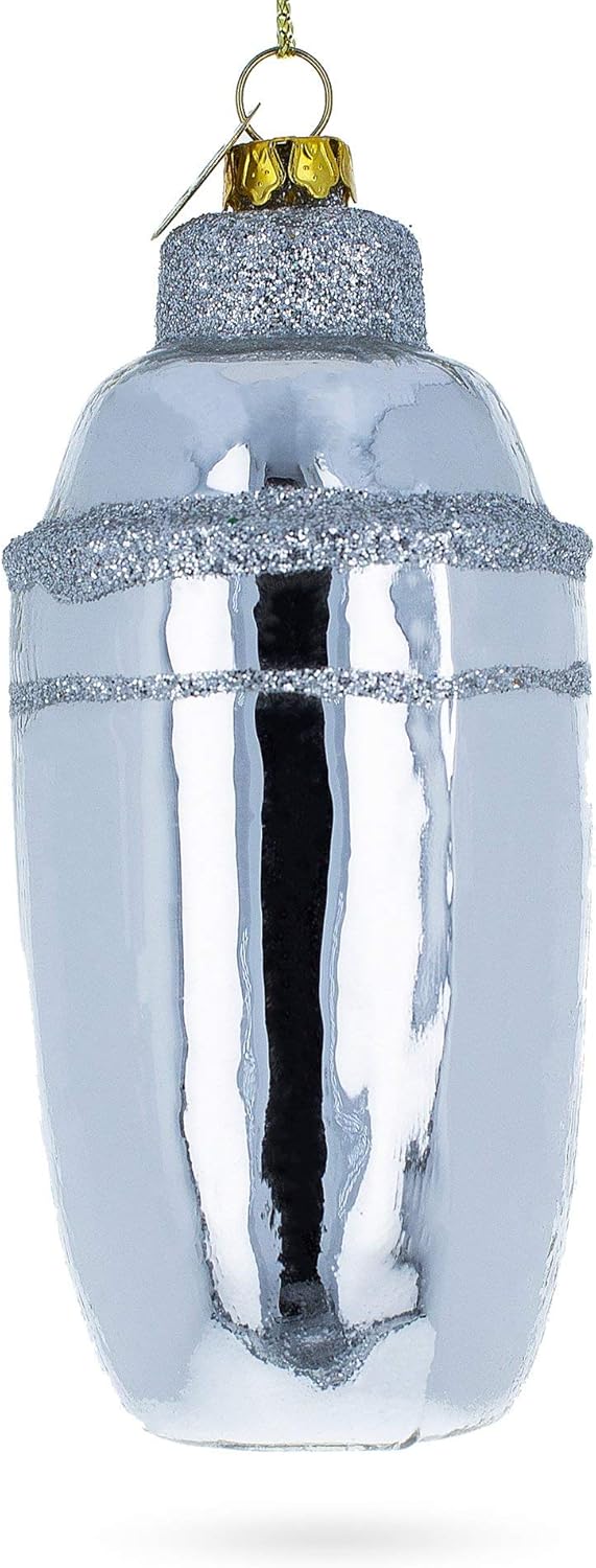 Bar Cocktail Shaker Glass Christmas Ornament 1