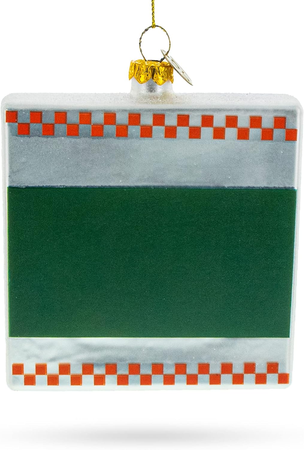 Delicious Pizza Box Blown Glass Christmas Ornament 1