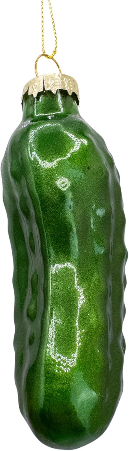 Glass Blown Christmas Pickle Tree Ornament