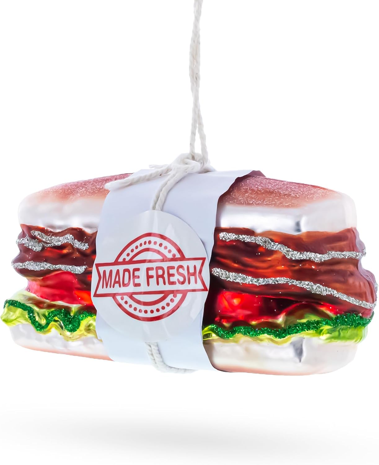 BestPysanky Fresh Sandwich Blown Glass Christmas Ornament