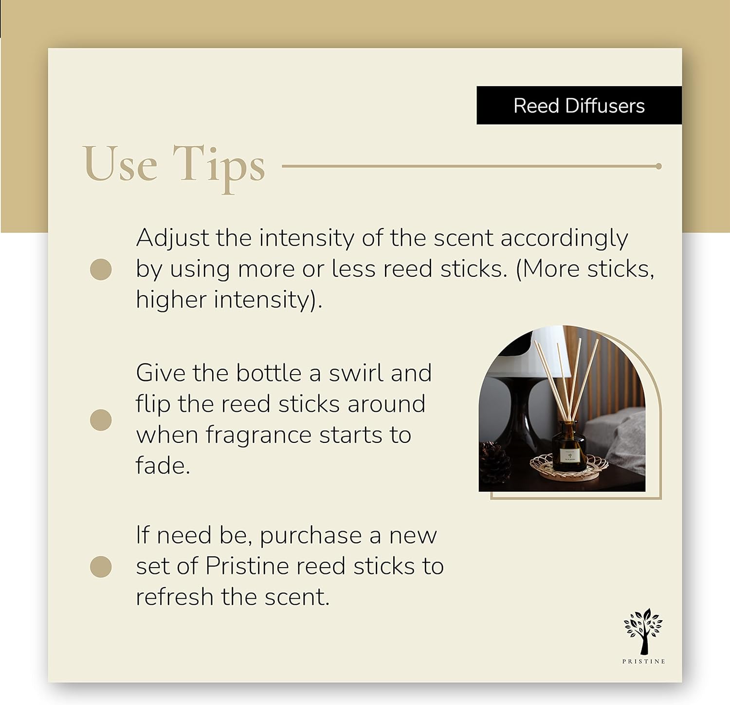 PRISTINE Himalayan Tea Scent Reed Diffuser Set
